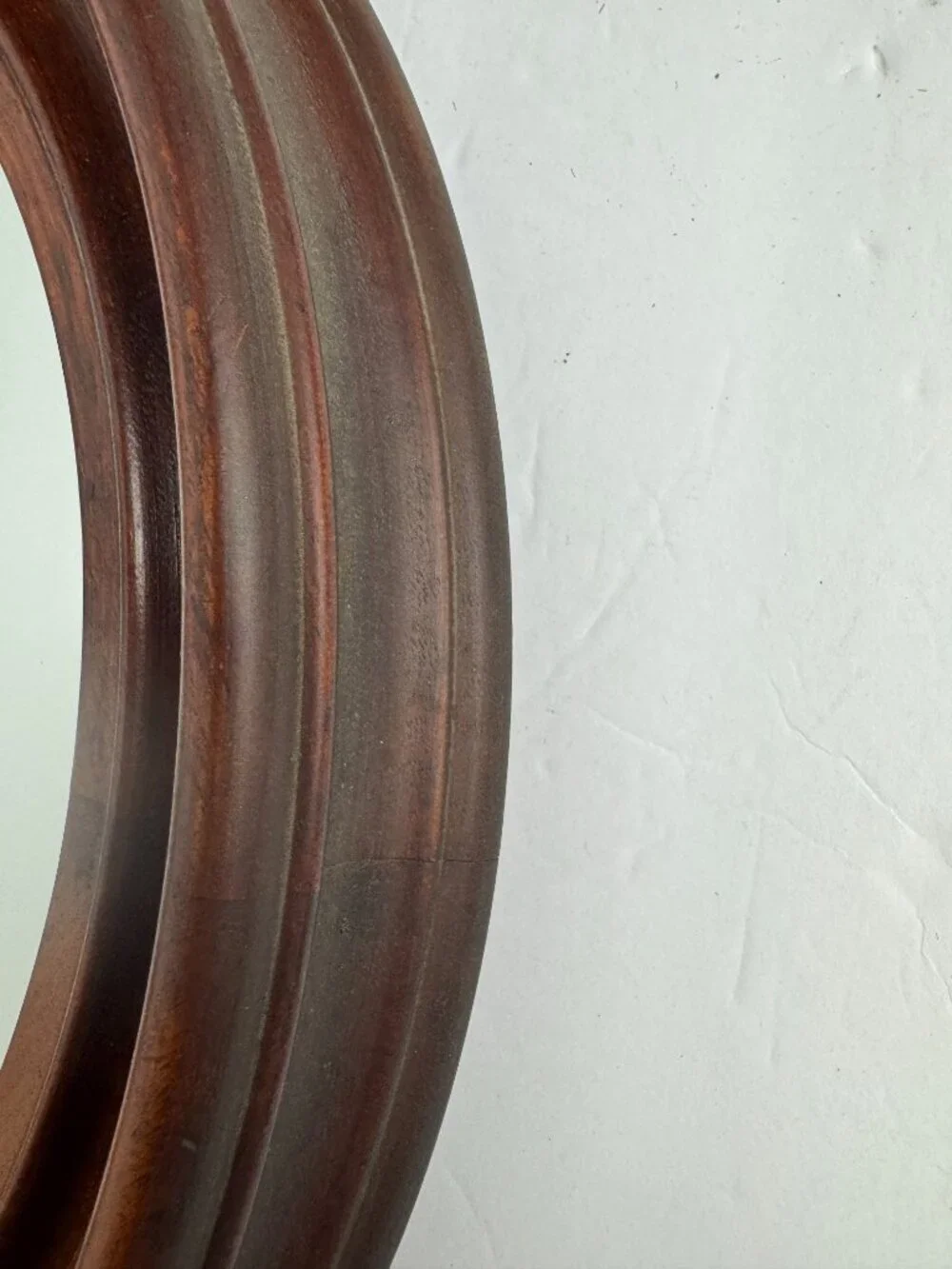 Antique Oval Cherry Wood Mirror w/ Dovetail Deep Frame  14